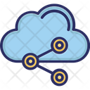 Cloud Media Network Share Icon