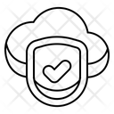 Cloud Shield Approved Cloud Security Cloud Computing Icon