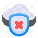 Cloud Shield Rejected Cloud Data Icon