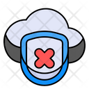 Cloud Shield Rejected Storage No Cloud Security Icon