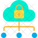 Cloud Computing Lock Secure Data Cloud Hosting Icon
