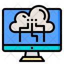 Cloud System Big Data Online Icon