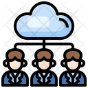 Cloud User Stick Man Networking Icon