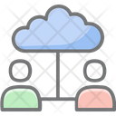 Cloud Users Cloud Persons Online Users Icon