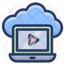 Cloud Video Streaming Icon