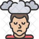 Cloudy Head Mind Depression Icon
