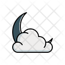 Cloudy moon Icon