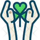 Clover Hands Luck Icon