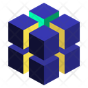 Cluster Geometric Cube Icon