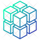 Cluster Geometric Cube Icon