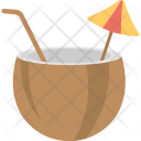 Coconut Drink Tropical Icon