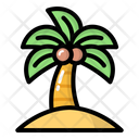 Tropical Coconut Summer Icon