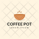 Coffee Pot Hot Coffee Cafe Logomark Icon