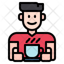 Man Avatar Hot Coffee Icon