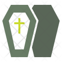 Coffin Casket Cross Icon