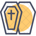 Coffin Casket Cross Icon