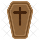 Coffin Halloween Casket Cross Cemetery Icon