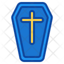 Coffin Halloween Casket Cross Cemetery Icon