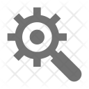 Cog Gear Magnifier Icon