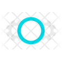 Cogwheels With Blue Circle Icon