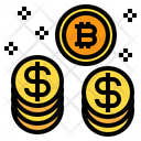Coin Bitcoin Stack Icon