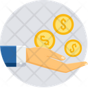 Hand Coin Gesture Icon