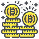 Coin Money Stack Cryptocurrency Digital Currency Bitcoin Icon