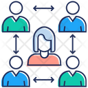 Team Leader People Group Team Discussion Icon