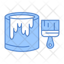 Color Bucket And Brush Icon