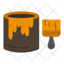 Color Bucket And Brush Brush Bucket Icon
