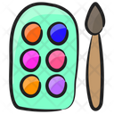 Water Colors Color Paints Paint Tray Icon