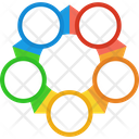 Colorful pentagon shape  Icon