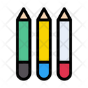 Colors Pencils Kids Icon