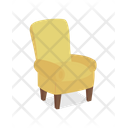 Comfortable Yellow Armchair Icon