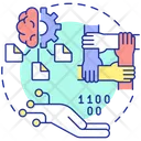 Community support Icon - Download in Colored Outline Style
