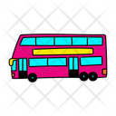 Vibrant Double Deck Bus Illustration Public Transport Commute Icon