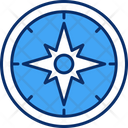 Compass Wind Rose Star Icon
