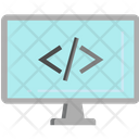 Computer Coding Icon - Download in Flat Style