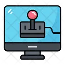 Computer Games Icon - Download in Colored Outline Style