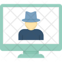 Computer Hacker Cyber Attack Cyber Crime Icon