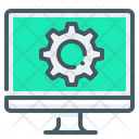 Computer Monitor Gear Icon