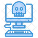 Virus Computer Skull Icon