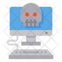 Virus Computer Skull Icon