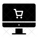 Computer With Cart  Icon