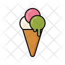 Cone Ice Cream Scoops Icon