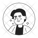 Confident Arabic Adult Man Winking Smiling 아이콘
