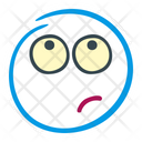 Confused Emoji Icon - Download in Colored Outline Style