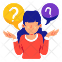 Confused Choices Woman Question Icon