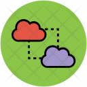 Connected Clouds Internet Icon