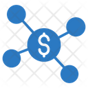 Connection Network Dollar Icon
